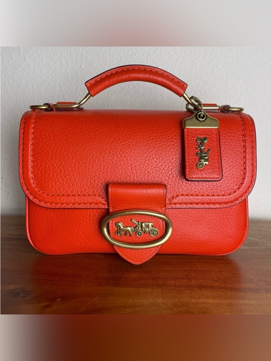 Coach Handbags - LIKE NEW Coach Riley Top Handle 22 mango